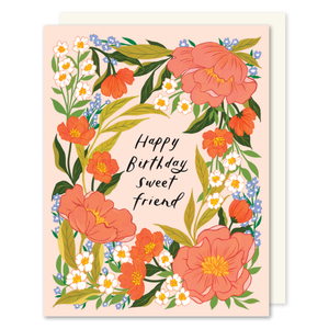 Happy Birthday Sweet Friend Birthday Card