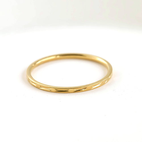 Dainty Gold Rings - Waterproof 18k Gold Stackable Rings