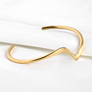 Sculptural Gold Cuff - Tarnish-free Twist Cuff Bracelet
