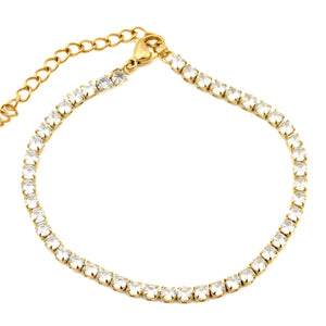 Tennis Chain Bracelet - Tarnish-free CZ Diamond Bracelet