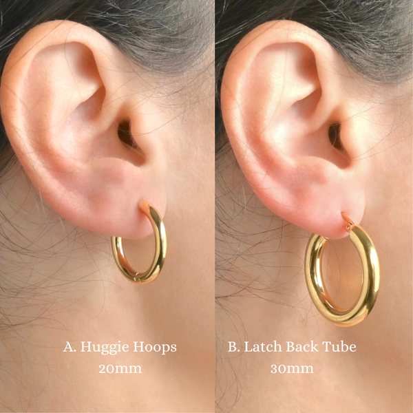 18k Gold Hoop Earrings - Tarnish-free Statement Hoops