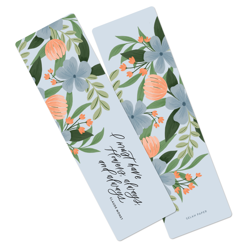 Bookmark - Monet Flowers