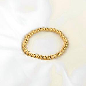 18k Gold Bracelets - Gold Beaded, Paperclip, Tennis Bracelet