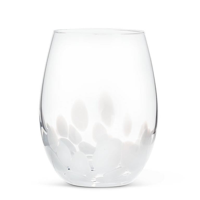 Fused Dots Stemless Wine Glass