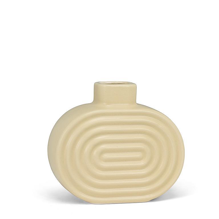 Ridged Oval Vase
