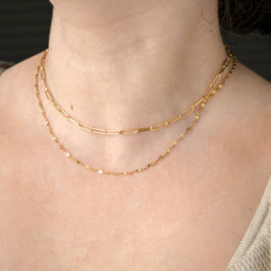 Mirror Chain Necklace - Tarnish-free Gold Chain