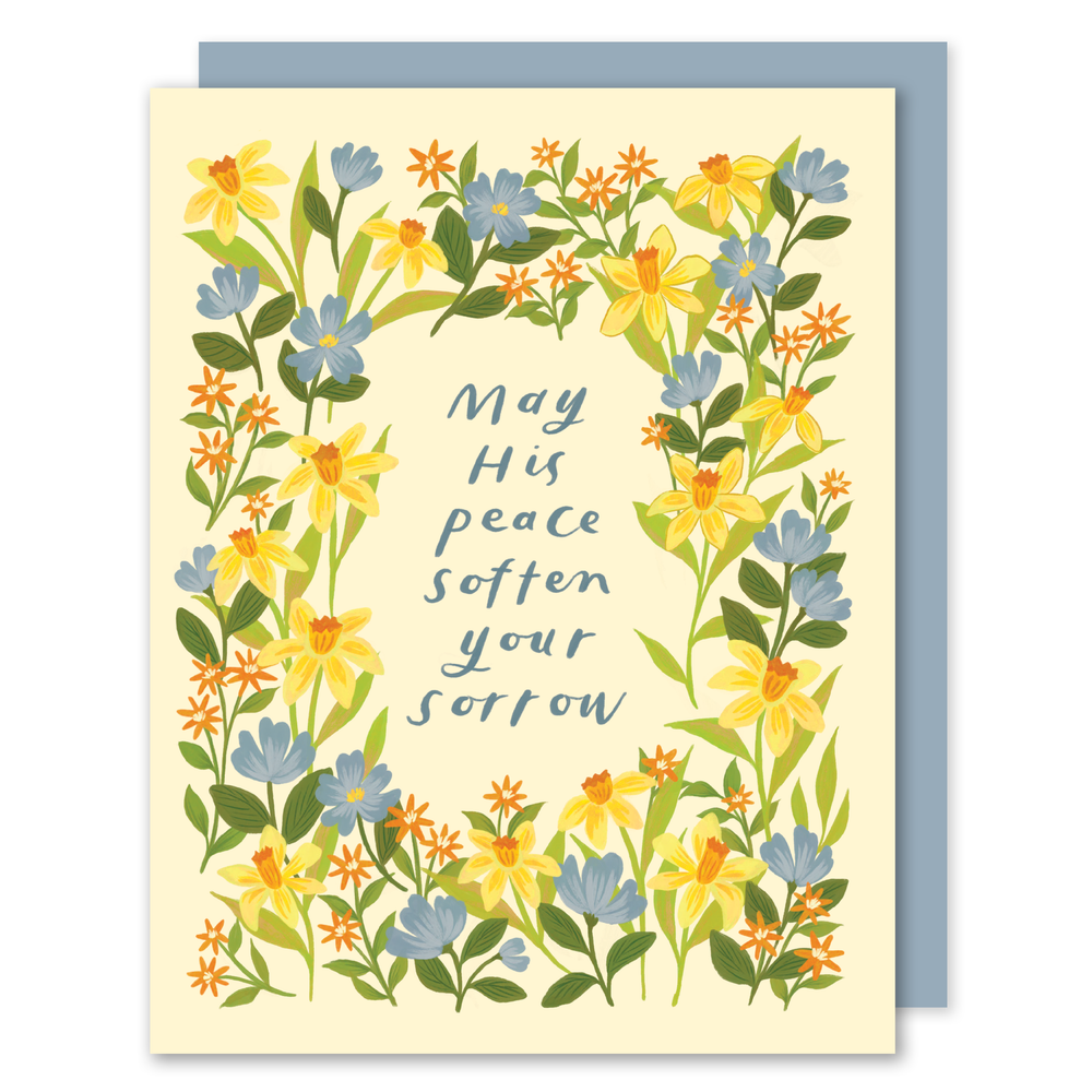 May His Peace Soften Your Sorrow Sympathy Card