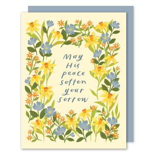May His Peace Soften Your Sorrow Sympathy Card