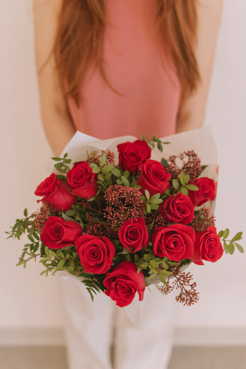 Hand Tied Rose Bouquet - Assorted Colours