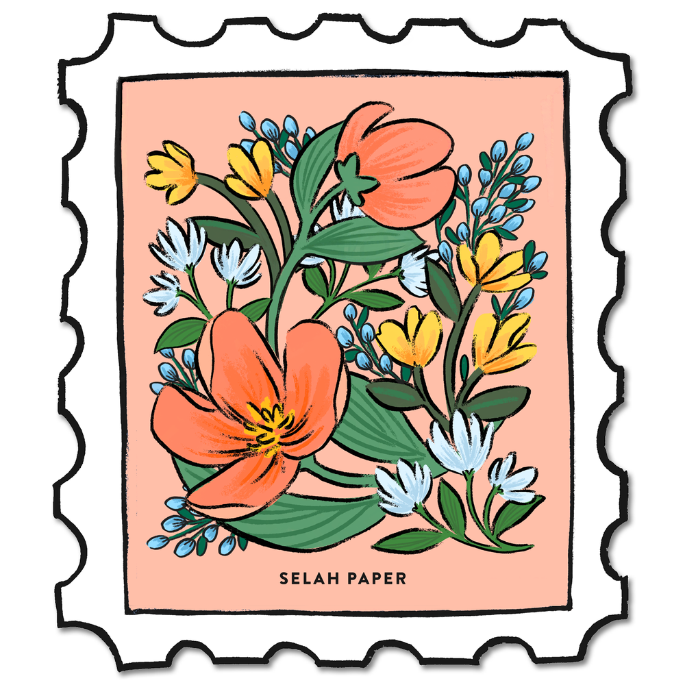 Sticker - Floral Stamp