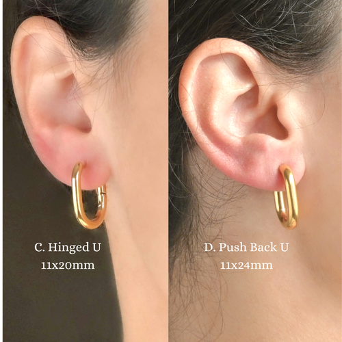 18k Gold Hoop Earrings - Tarnish-free Statement Hoops