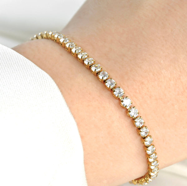 Tennis Chain Bracelet - Tarnish-free CZ Diamond Bracelet