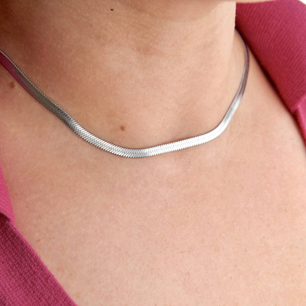Herringbone Necklace - Tarnish-free Snake Chain Necklace