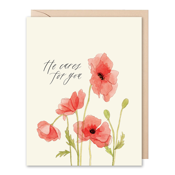 He Cares Christian Sympathy Card