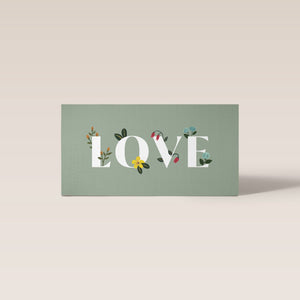 Love Typography Money Card