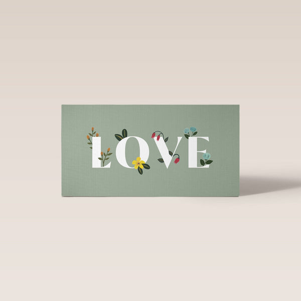 Love Typography Money Card