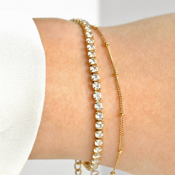 Tennis Chain Bracelet - Tarnish-free CZ Diamond Bracelet