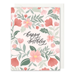Floral Happy Birthday Card