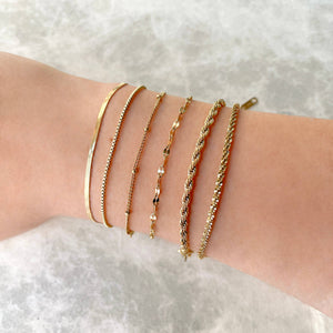 Dainty Gold Bracelets - Waterproof Chain Bracelets for Women