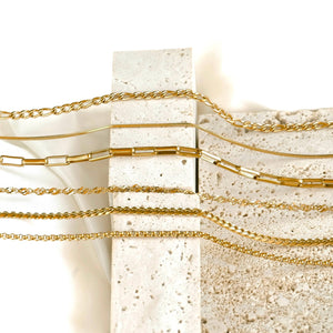 Dainty Chain Necklaces - Tarnish-proof Gold Chains 12 to 22"