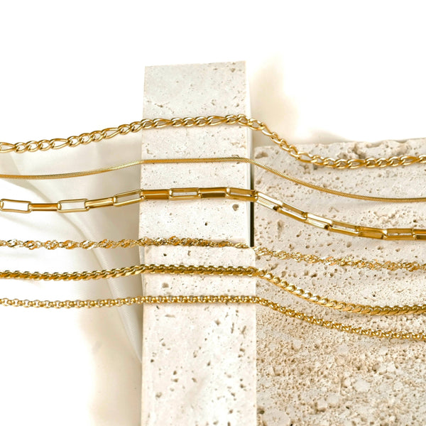 Dainty Chain Necklaces - Tarnish-proof Gold Chains 12 to 22"