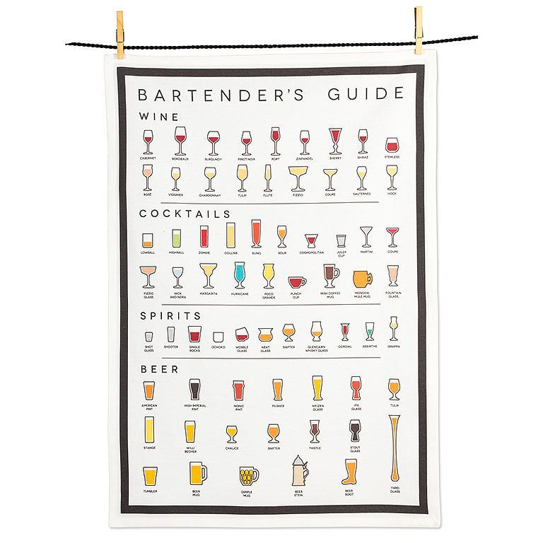 Bartender's Guide Kitchen Towel