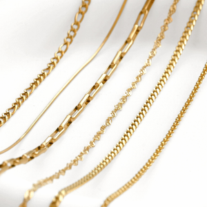 Dainty Chain Necklaces - Tarnish-proof Gold Chains 12 to 22"