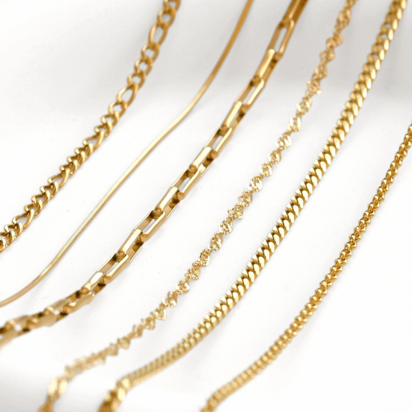 Dainty Chain Necklaces - Tarnish-proof Gold Chains 12 to 22"