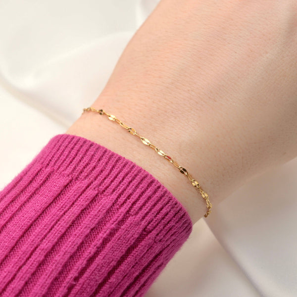 Mirror Chain Bracelet - Waterproof Dainty Sequin Bracelet