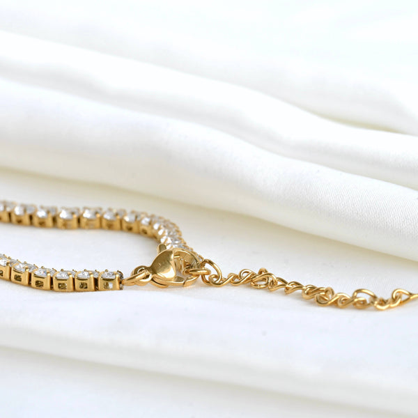 Tennis Chain Bracelet - Tarnish-free CZ Diamond Bracelet