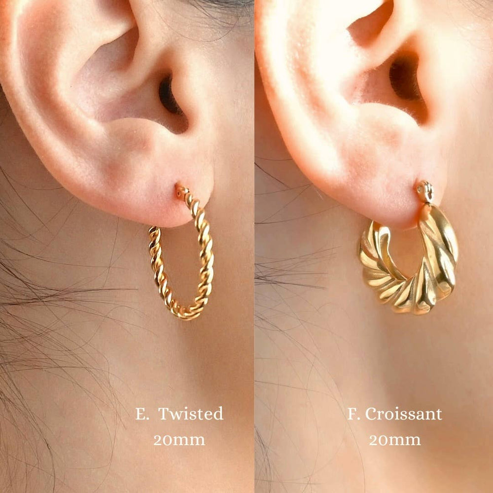 18k Gold Hoop Earrings - Tarnish-free Statement Hoops