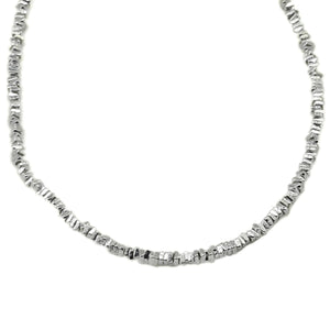 925 Sterling Silver Beaded Choker - Silver Bead Necklace