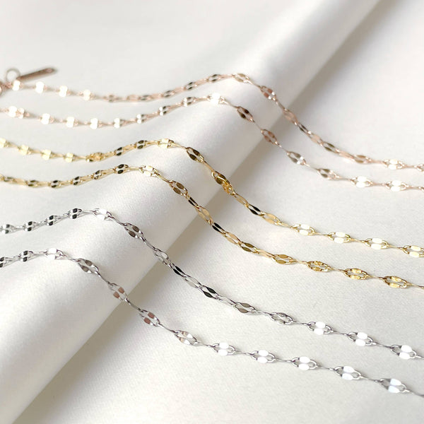 Mirror Chain Necklace - Tarnish-free Gold Chain