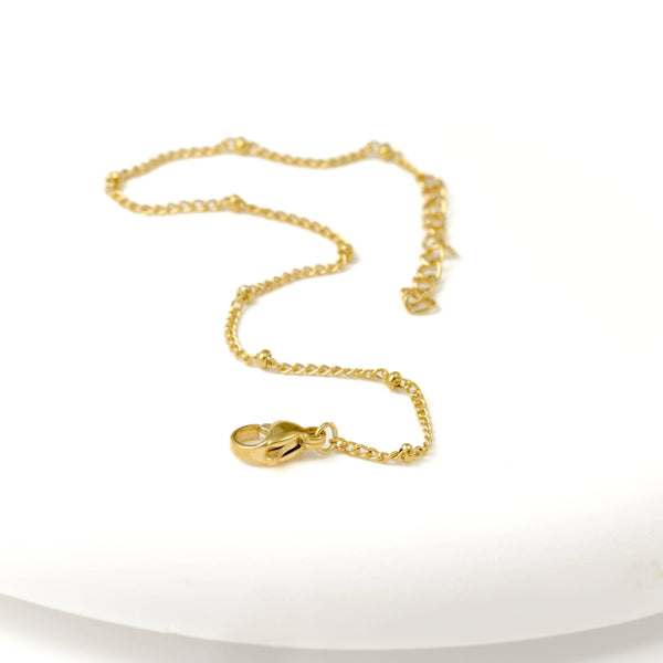 Layered Satellite Bracelet - Gold Beaded Chain Bracelet
