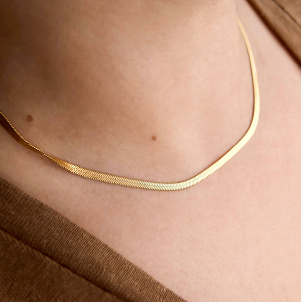Herringbone Necklace - Tarnish-free Snake Chain Necklace