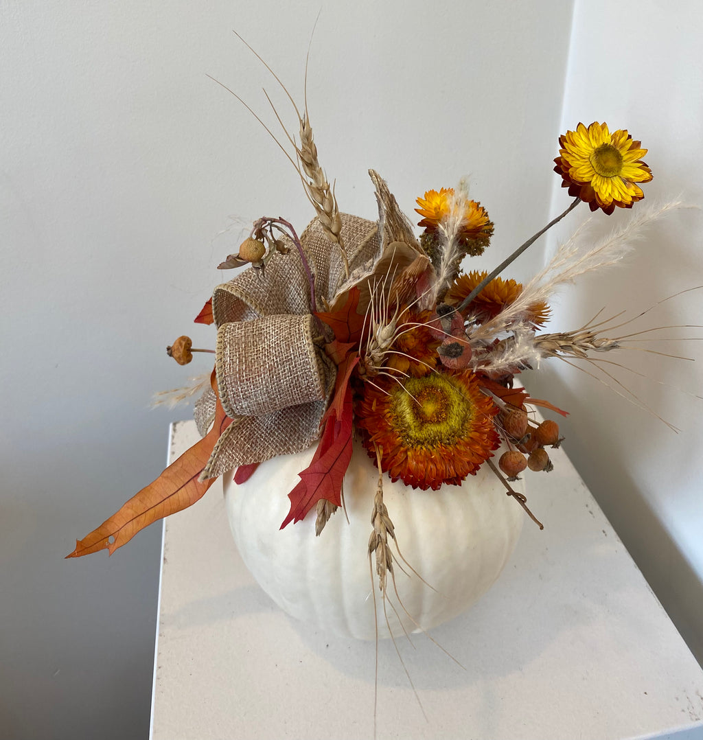 Decorative Dried Floral Pumpkin