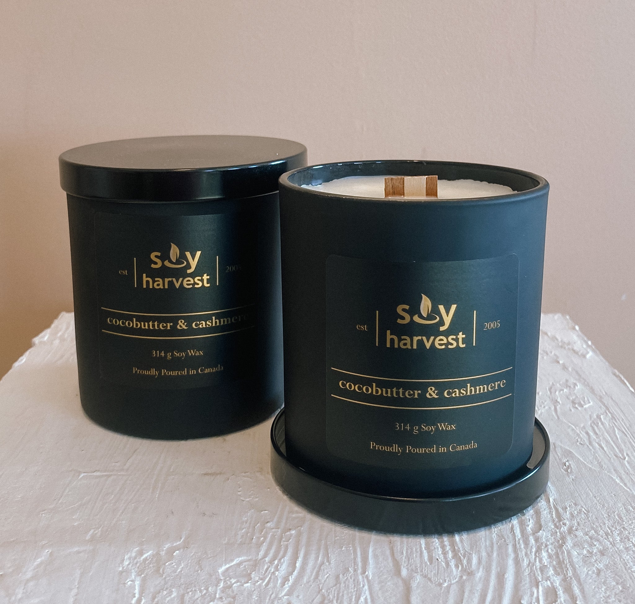 Midnight Soy Harvest Wood Wick Candles