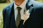 Boho Dried Floral Boutonniere & Corsage