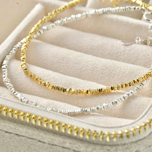 925 Sterling Silver Beaded Choker - Silver Bead Necklace