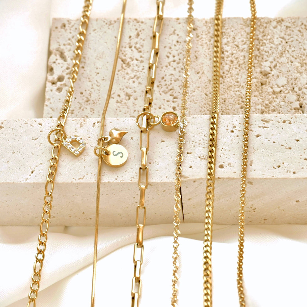 Dainty Chain Necklaces - Tarnish-proof Gold Chains 12 to 22"