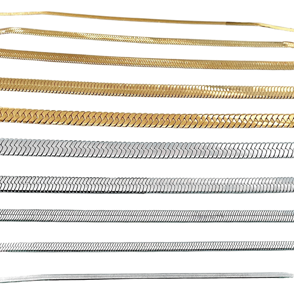 Herringbone Necklace - Tarnish-free Snake Chain Necklace