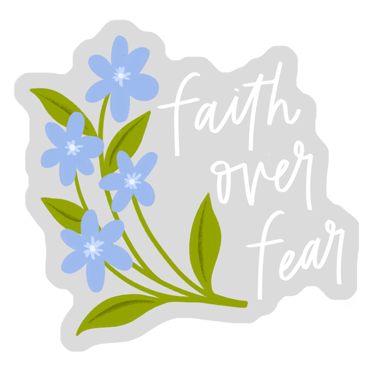 Sticker - Faith Over Fear (clear)