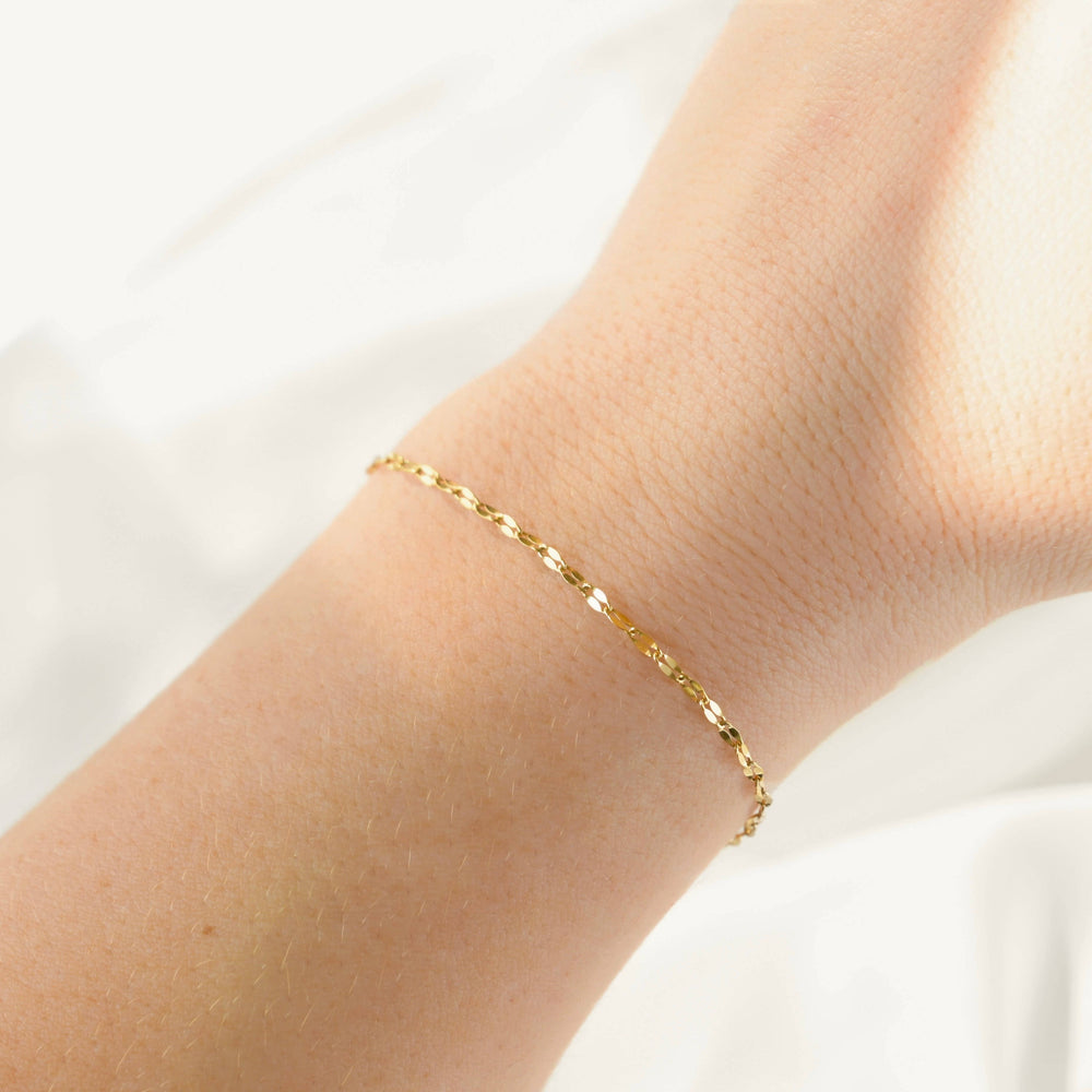 Mirror Chain Bracelet - Waterproof Dainty Sequin Bracelet