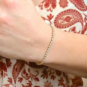 Tennis Chain Bracelet - Tarnish-free CZ Diamond Bracelet