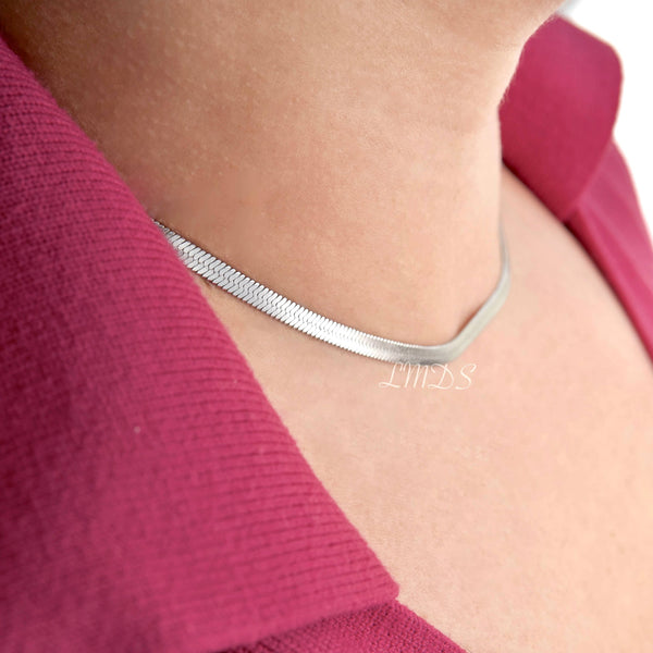 Herringbone Necklace - Tarnish-free Snake Chain Necklace
