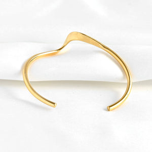 Sculptural Gold Cuff - Tarnish-free Twist Cuff Bracelet