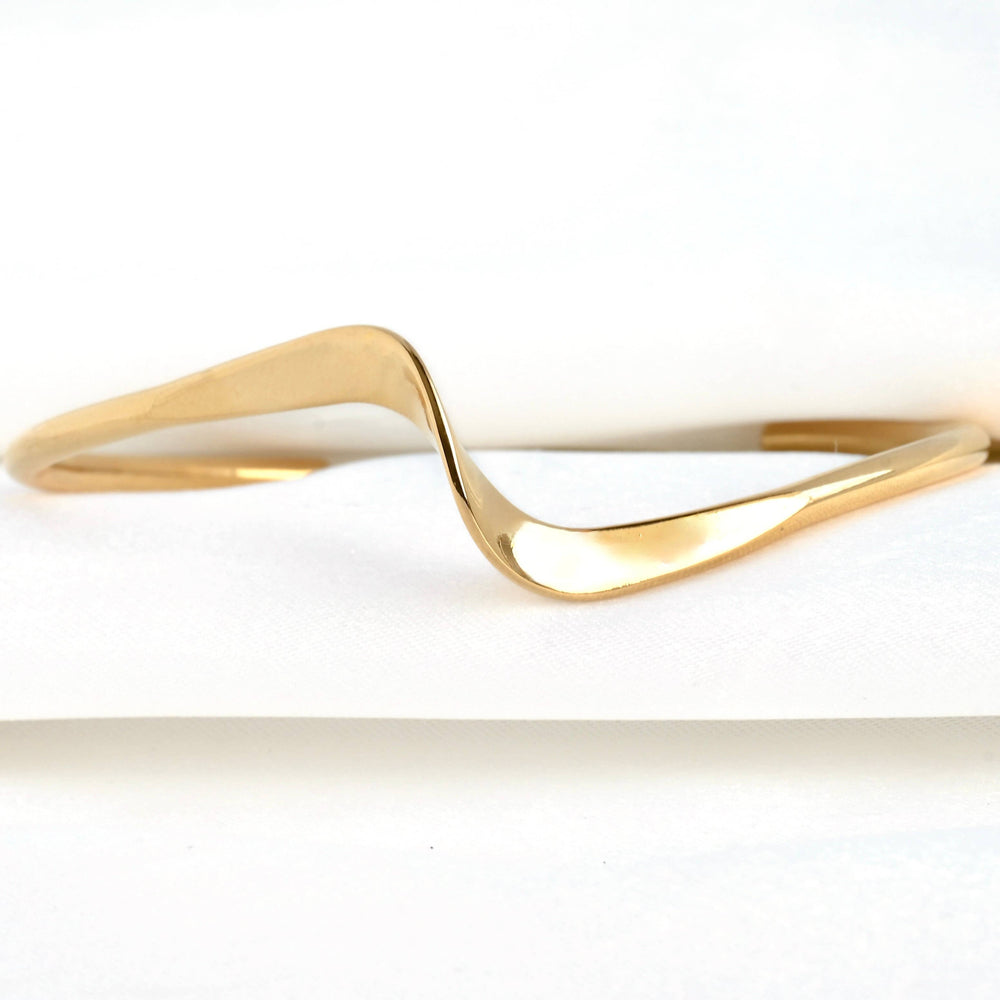 Sculptural Gold Cuff - Tarnish-free Twist Cuff Bracelet