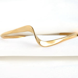 Sculptural Gold Cuff - Tarnish-free Twist Cuff Bracelet