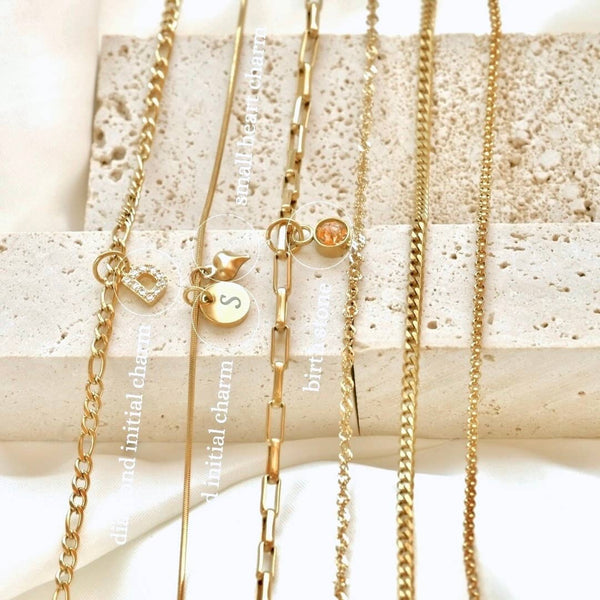 Dainty Chain Necklaces - Tarnish-proof Gold Chains 12 to 22"
