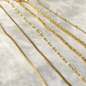 Dainty Gold Bracelets - Waterproof Chain Bracelets for Women